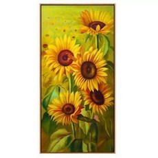 보석십자수 해바라기 꽃 액자형 공작, 40x80 글로시 크리스탈, 상세 내용 참조, 002