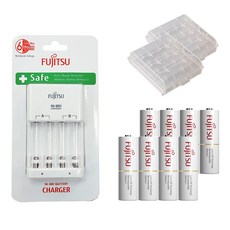 후지쯔 충전기 FCT345 +충전배터리 2000mAh AA 8P +케이스2P, 1개