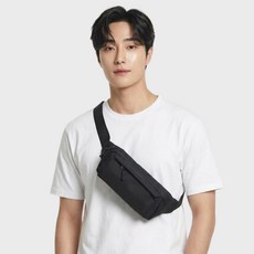 해피블루 미니 힙색 초경량 방수, 1개, 블랙