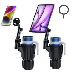 알로토 맥세이프 컵홀더 거치대 태블릿 핸드폰 괴물자력, 블랙, 1개