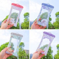 卡通可觸屏手機防水袋 高靈敏觸控 水下拍照錄影清晰, 1個, 萌寵假日-隨機