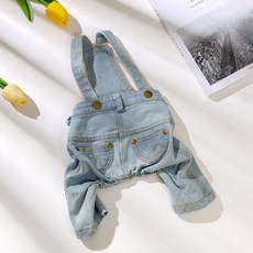 寵物牛仔裙 泰迪比熊公主裙 春夏寵物牛仔裙, 背帶褲,l, 1個