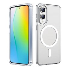 DJKKiTTQ 삼성 갤럭시 S25 엣지 투명 케이스 Magsafe 무선 충전기와 호환 충격 방지 케이스 슬림하고 얇은 투명 마그네틱 보호 (갤럭시 S25 엣지에 적합), Suitable for Galaxy S25 Edge