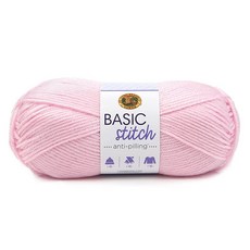 Lion Brand Yarn Basic Stitch (\"타래 톤\") 보풀 방지 뜨개질 실 코바늘 뜨개질용 3팩 에보니, 베이비 핑크, 1팩