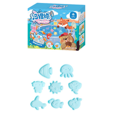 DIY玩具組 - 手作魔法水晶寶寶 附釣魚竿、模具及多色膠 (台灣現貨), 1個, 水精靈【3D釣魚款】