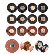 도나토르 가죽 똑딱이 자석 스냅 단추 2쌍, 2개, 커피