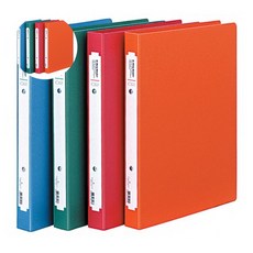 문구 문화산업 수입지2공O링바인더35mm A4-홀간격70mm, 주황(B341-7)