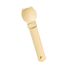 可愛貓咪造型寵物餵食勺 狗狗餵食專用 輕巧易握 精準控制餵食量, 米色, 1個