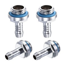 Uxcell 황동 호스 피팅 G1/4 스레드 OD 7.2mm 노즐 PC 수냉 시스템용 4개, Uxcell 황동 호스 피팅 G1/4 스레드 OD 7.