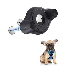 Stouchi AirTag 홀더 2팩 모든 개 목걸이 하네스에 적합 핀 고정 버클이 있는 보호 케이스 마운트 애완 동물 개 고양이 가방에 아이폰 에어태그용