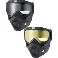 Frienda 오토바이 고글 마스크 페인트볼 김 서림 방지 라이딩 안경 전술 에어소프트 안전 ATV (컬러풀 골드 2개) 150143, 옐로우, 다크 브라운
