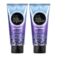 엘라스틴 실크리페어 트리트먼트 베이비 파우더 300ml 2개 .