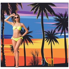 HIHOHO 해변 담요 방수 모래 방지 매트 1-8세 성인용 빠른 건조 내구성 있는 야외 피크닉 매트 축제 여행 캠핑 하이킹용 기울기-BL & W 200.9cm x 2, 79"×83"(4 person), 컬러 코코트리