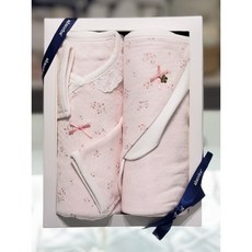 [백화점 정품] 압소바 신생아 순면 사계절 배냇 슈트 + 속싸개 2종 세트