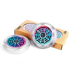 Limit 프로 스쿠터 휠 110 x 24mm 2개 88A 하이 리바운드 PU 및 금속 코어 ABEC-9 베어링 대부분의 전문 스턴트 트릭 휠에 설치_171327, transparent/rainbow_171327