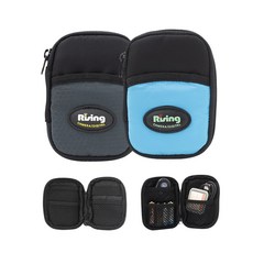 휴대용 전자기기 파우치 1+1 케이블 보조배터리 수납 메모리 케이스