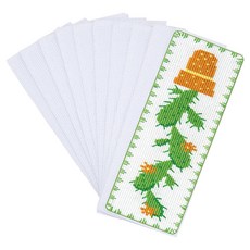 24개 자수용 펀치 자수 원단 흰색 200x76x1~1.5mm, 하얀색