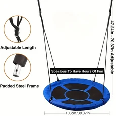위한 다채로운 원형 접시형 그네 뒷마당 공원 실내 놀이를 튼튼한 야외용 걸이식 좌석, 파란