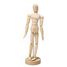 나무 드로잉 초안 14 다양한 포즈가 생산 된 드로잉 재료 이동식 모델 인형 14cm, 하나, 나무 색깔