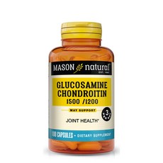 Mason Naturals 葡萄糖胺軟骨膠囊 1500mg/1200mg, 100顆, 1罐