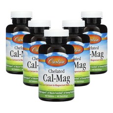 칼슨 킬레이트화 Cal-Mag 60정, 5개