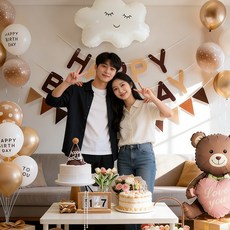 다양한 색상의 가정용 파티 생일 혼합 풍선 세트, 1세트, 스타일 04