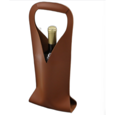 세이브맘 럭셔리 대형 와인 가죽 캐리어 쇼핑백(병둘레 33cm), 1개, 럭셔리 딥브라운