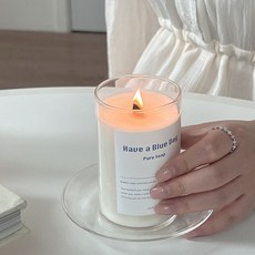 온느스튜디오 퓨어라인 비누향 소이캔들 주문제작 솝캔들 우드심지, 라베뉴즈, 선택안함