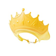寶寶洗頭帽 – 洗頭神器, 1個, A-黃色國王皇冠