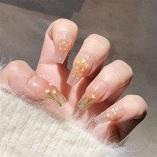 心苞未語 純手工美甲穿戴甲 指甲貼片 BNP296, 1個, BNP296-XS碼(實品拍攝)