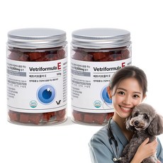 베트리포뮬러 반려동물 종합유산균영양제 관절 피부 면역 오메가3, 100g, 2개, E 눈영양제 루테인