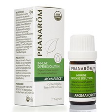 Pranarom - Aromaforce 면역 방어 웰니스 블렌드 유칼립투스 로즈마리 페퍼민트 코리안더 및 클로브 버드 100% 순수 에센셜 오일 | USDA ECOCERT