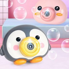 어린이 초등학생 카메라 비눗방울 멜로디 자동 버블건, 1개, BEAR 오토 카메라버블건(네이비브라운)+AA배터리3개