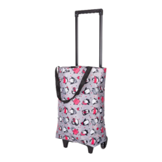 모르펜 바퀴달린 접이식 장바구니 카트, 1개, 펭귄