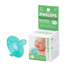 PHILIPS 飛利浦 Soothie 4號 新生兒安撫奶嘴 醫療級矽膠 淺綠, 新生兒, 1個