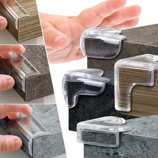 가구모서리 안심 T자형 투명 모서리 쿠션 안전용품 유치원 선반, 투명모서리보호대 고급T형 4P, 상세페이지 참조, 1개