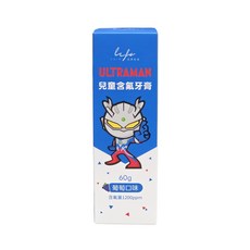 法兒貝 生活 兒童含氟牙膏 60g 葡萄口味 超人力霸王聯名款, 1個