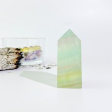 螢石柱 白11 哈密瓜 千層 絲質 綢緞光, 1個
