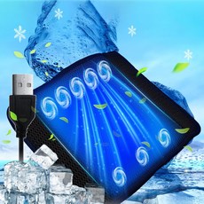 더쎈 휴대용 USB 뉴8팬 통풍방석 여름 선풍기 바람시트 사무실 차량용 쿨링시트, 블랙