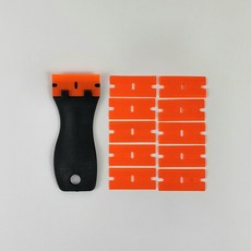 더뭉클몰 자동차 유리 앞유리 차유리 스티커 자국 제거 플라스틱 헤라 제거기 제거칼 스크래퍼 긁개, 1개