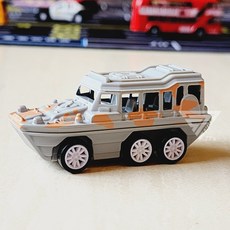 郵輪迴力玩具車 1:64 水陸兩用車 輪船汽車 合金車 玩具小汽車, 迷彩灰, 1個