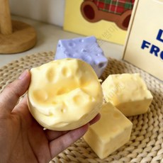 빅치즈말랑이 대형 자이언트 촉감교구 스트레스해소 말랑한 신나는놀이 힐링템 생일선물 감성 소품 귀여운 촉감좋은 주물럭 말랑이 스퀴시 스트레스볼 촉감놀이 소프트볼 감압 짜기 장난감 실, 1개, 7cm 치즈 케이크