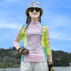 여성 아웃도어 긴팔티셔츠 봄가을 캐주얼 통기성 얇은 등산티 상의 여자 슬림핏 속건 긴팔티 SJS