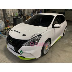 2018年 NISSAN 日產 2.5代 新 TIIDA 前保桿 附LED日行燈 FRP材質, 1個