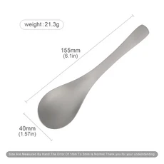 휴대용 티타늄 합금 캠핑기구 콤보 스포크 포크와 배낭 경량 접이식 스푼 여행용 IN 도구 야외, gray, 1개