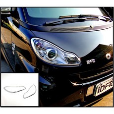 圓夢工廠 Smart W451 FORTWO 2007 2014 改裝 鍍鉻銀 車燈框 飾貼 前燈框 頭燈框 大燈框, 1個