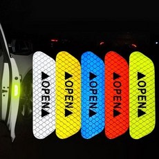 도어열림방지사고 차량용 안전 반사 스티커 리플렉터 4개입, 2. 레드(OC1045-2)