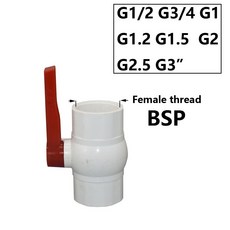 20~90mm 스레드 및 소켓 유형 PVC 볼 밸브 정원 관개 피팅 스위치 DN15/20/25/32/40/50/65/80, [03] 32mm, Thread, 02 Thread_03 32mm