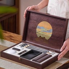 고급 문방사우 세트 동양화붓 선물용 필묵 초급 캘리그래피 세트, 고급 세트