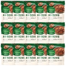 CJ 제일제당 [깔끔하게 맛있는] 비비고 호두연근조림 90g 즉석반찬 간단한요리 장류 반찬류, 15개